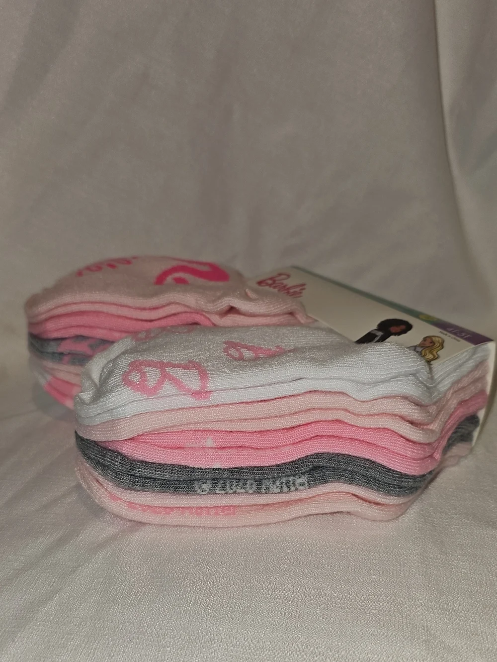 Mattel-Barbie Character Toddler Ankle Socks, 10-pack, Size 4T-5T New